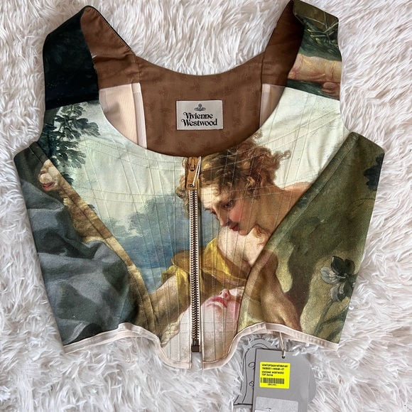 Vivienne Westwood Boucher Print Portrait Corset IT 46 - Picture 1 of 13